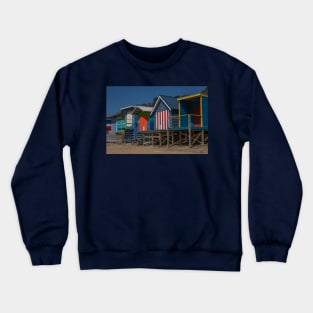 Boat sheds at Mt Martha North, Mornington Peninsula, Victoria, Australia. Crewneck Sweatshirt